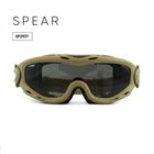 Тактична маска WILEY X SPEAR Smoke/Clear/Rust Tan Frame (3 лінзи) Оливкова матова - изображение 5