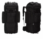 Комплект Тактический рюкзак армейский Armory DR5896 большой на 70л, непромокаемый Черный+ Мужские кварцевые часы - изображение 6