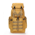 Штурмовой тактический рюкзак с капюшоном на 70 литров XS1725-2, Койот - изображение 2