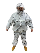 Военный дождевик костюм Белый, зимний маскировочный костюм маскхалат Размер ХЛ 102-110 рост 185-202 - изображение 3