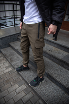 Мужские зимние тактические штаны Soft Shell хаки на флисе Flash карго XL - изображение 10