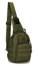 Рюкзак сумка тактична військова Oxford 600D 6L через плече Green - зображення 4