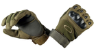 Тактичні рукавички полнопалые Oakley M темно-зелені - зображення 7