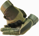 Тактические перчатки полнопалые Oakley M темно-зеленые - изображение 9