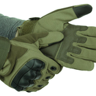 Сенсорні рукавички тактичні військові-армійські OAKLEY повнопалі із посиленим захистом кістяшок, бойові, із закритими пальцями L Оливковий BC-8794 - зображення 3