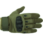 Сенсорные перчатки тактические военные-армейские OAKLEY полнопалые с защитой костяшек, боевые, с закрытыми пальцами XL Оливковый BC-8798 - изображение 4