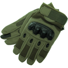 Сенсорні рукавички тактичні військові-армійські OAKLEY повнопалі із посиленим захистом кістяшок, бойові, із закритими пальцями L Оливковий BC-8794 - зображення 6