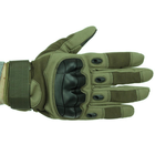 Сенсорні рукавички тактичні військові-армійські OAKLEY повнопалі із посиленим захистом кістяшок, бойові, із закритими пальцями XL Оливковий BC-8794 - зображення 4