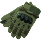 Сенсорные перчатки тактические военные-армейские OAKLEY полнопалые с усиленной защитой костяшек, боевые, с закрытыми пальцами XL Оливковый BC-8794 - изображение 6