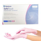 Нитриловые перчатки Medicom SafeTouch Extend Pink, плотность 3.5 г. - розовые (100 шт) M (7-8) - изображение 1
