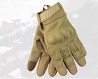 Перчатки тактические FG FQ2023 Песочный XL полнопалые с защитой на костяшках + сенсорные нашивки - изображение 4