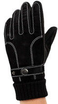 Мужские замшевые зимние перчатки черные Touch - изображение 3