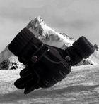 Мужские замшевые зимние перчатки черные Touch - изображение 4