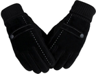 Перчатки мужские черные замшевые сенсорные зимние - изображение 7