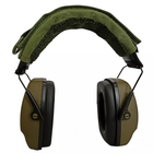 Навушники Активні для стрільби, військових Earmor M31 + м'яка накладка на оголов'я Green (12599nl) - зображення 11