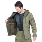 Тактична куртка Lesko A013 Green 3XL утеплена вологовідштовхувальна куртка з липучками для каптуру TK_2359 - зображення 3