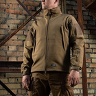 M-Tac Тактична куртка з капюшоном на флісовій підкладці - Водонепроникна розмір XL, колір Coyote - зображення 2