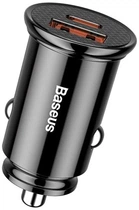 Автомобільний зарядний пристрій Baseus USB Car Charger USB 3.0 + USB-C 30W Black