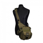 Тактична військова сумка через плече олива зелена - зображення 2