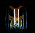 Коректор постави для спини з дихаючого матеріалу, Чорний - зображення 9