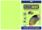 Папір кольоровий Buromax Neon А4 80 г/м² зелений 20 аркушів (BM.2721520-04)