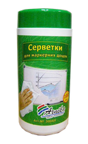 Серветки вологі для магнітно-маркерні дощок Арніка 100шт (30668)