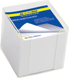 Бокс с белой бумагой Buromax 90х90х90 мм 1000л прозрачный (BM.2290-03)