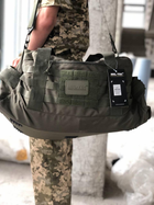 Универсальная тактическая военная сумка MIL-TEC US Combat Parachute Cargo Medium 54 л, ОРИГИНАЛ, олива - изображение 3