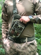 Тактическая военная сумка-кобура нагрудная или на бедро для военных ВСУ - изображение 5