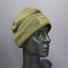 Зимняя шапка флисовая теплая тактическая 5.11 Tactical мужская женская Оливковый (5548) - изображение 1