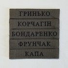 Шеврон Фамилия ЗСУ, позывной (олива, шрифт с засечками) на липучке - изображение 3