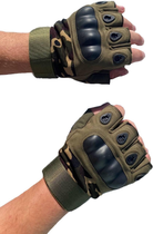 Тактичні рукавиці штурмові без пальців Колір Хакі Розмір XL - зображення 1