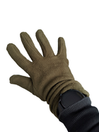Тактические флисовые перчатки Цвет Хаки Размер L - изображение 4