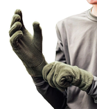 Тактические флисовые перчатки Цвет Хаки Размер XL - изображение 1