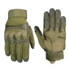 Тактические зимние перчатки штурмовые с защитой Цвет Хаки Размер XL - изображение 4