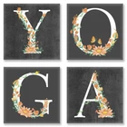 Набор для росписи по номерам. Идейка YOGA лофт 18*18 см*4 шт. CH118