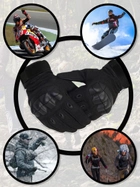 Тактичні зимові повнопалі перчатки з флисом Eagle Tactical ET-03 Black Розмір XL - зображення 7