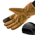 Тактические зимние полнопалые перчатки с флисом Eagle Tactical ET-03 Песочный Размер L - изображение 3