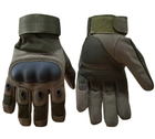 Тактические перчатки военные Combat Хаки L - изображение 1