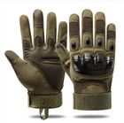 Тактичні рукавички touchscreen для військових Combat Touch Хакі XL - зображення 1