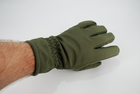 Перчатки тактические тёплые softshell 9100_XL_olive - изображение 2