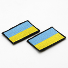 Шеврон Прапор 6смх4см, блакитна/жовта нашивка на форму ЗСУ, патч з липучкою, якісний армійський шеврон - зображення 2