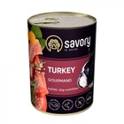 Вологий корм Savory для дорослих собак з індичкою