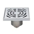 Трап для душа GAPPO 100x100мм вертикальный выпуск хром G81052