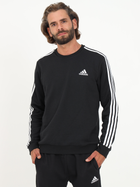 Світшот утеплений чоловічий Adidas 3 Stripe Fleece Sweater GK9106 M Чорний (4064045348394 ) - зображення 3