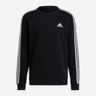 Світшот утеплений чоловічий Adidas 3 Stripe Fleece Sweater GK9106 M Чорний (4064045348394 ) - зображення 4