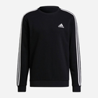 Світшот утеплений чоловічий Adidas 3 Stripe Fleece Sweater GK9106 S Чорний (4064045348370 ) - зображення 4
