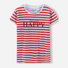 T-shirt dziecięcy dla dziewczynki 5.10.15 Mix And Match 3I4033 128 cm Biały/Czerwony (5902361963749) - obraz 1
