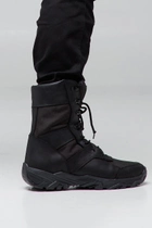 Ботинки берцы мужские TUR Вариор натуральная кожа черные 43 - изображение 4