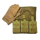 Комплект подсумков для магазинов AK/AR и перчатки тактические полнопалые UADefence - изображение 1